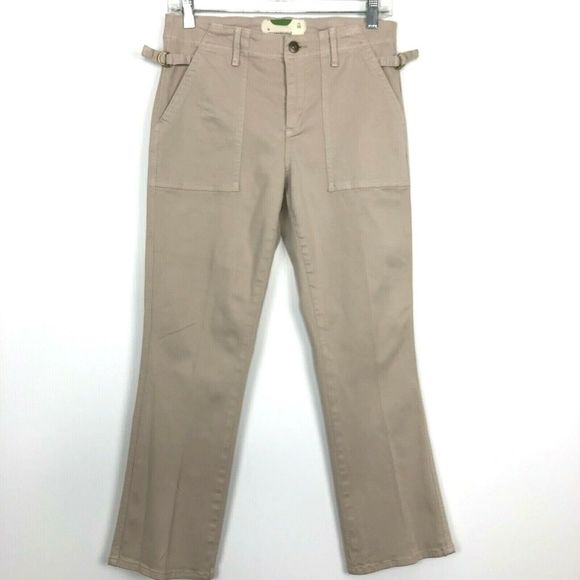 Anthropologie Pants - Anthropologie Tapered Utility Trousers Khaki Sz 28